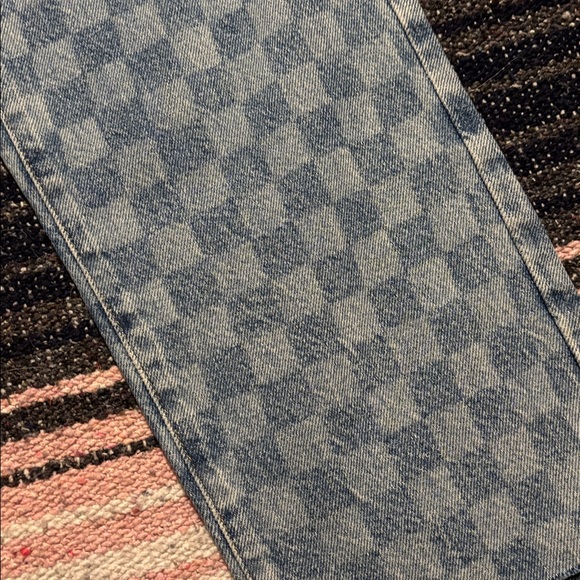 PacSun checkered print taper jeans 27 - Picture 2 of 6